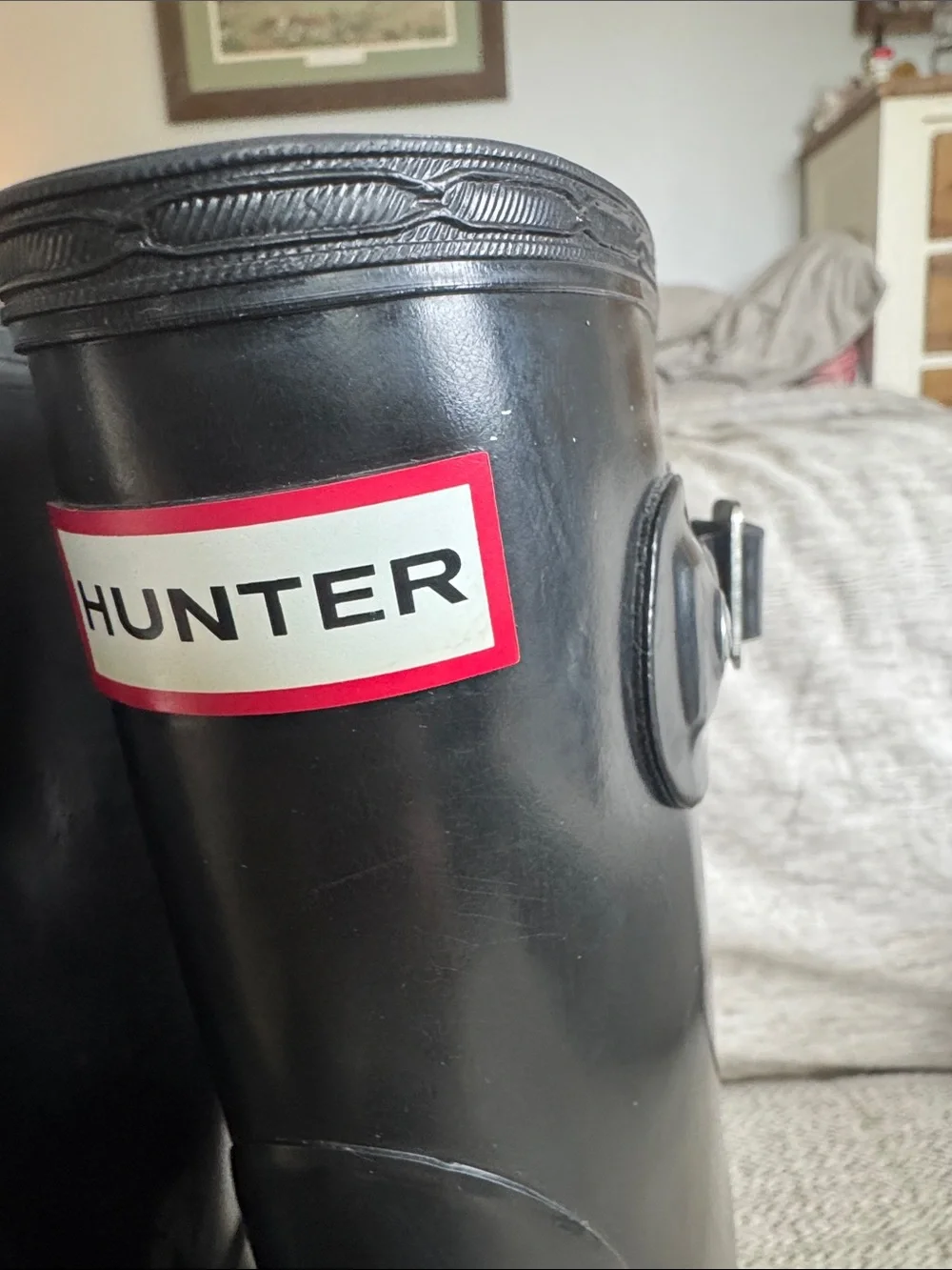 Hunter Black Original Glass Short Waterproof Rain & Snow Boots